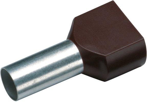 Zwillingsaderendhülse 2 x 1,5 mm² x 12 mm schwarz 