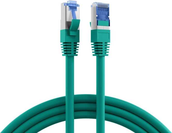 RJ45 Patchkabel S/FTP Kat.6A Kat.7 Rohkabel TPE superflex 5m grün 