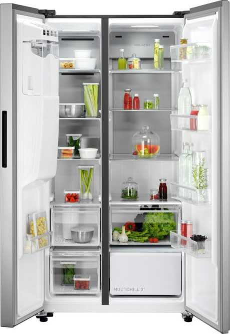 Side by Side Kühl-Gefrierkombinaton 1770 mm 572 L Edelstahl 