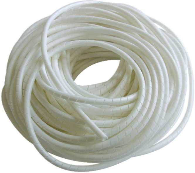 Spiralschlauch 4/30m lang - schwer entfl ammbar 