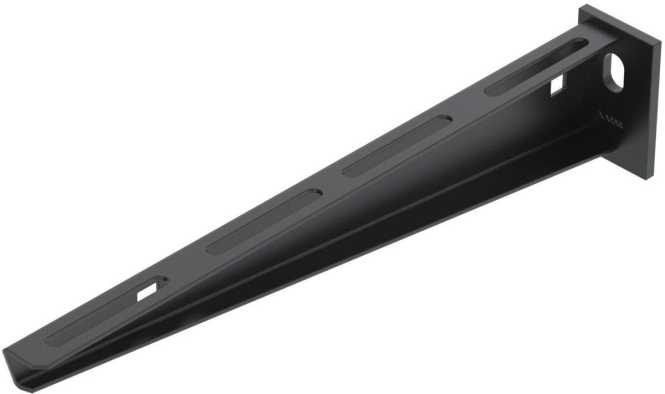 Wand- u Stielausleger angeschweißter Kopfplatte B310mm Stahl PES135 tiefschwarz 