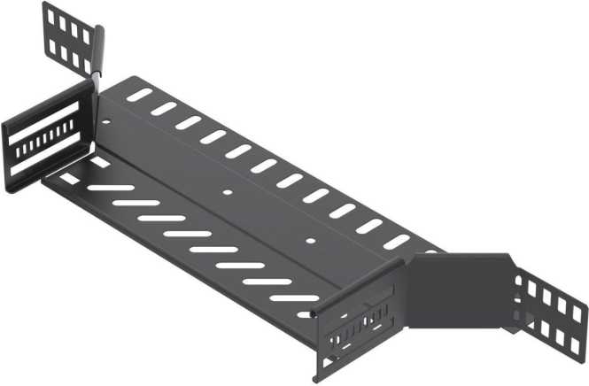 Anbau-Abzweigstück für Kabelrinne 60x300 Stahl PES135 - Polyester tiefschwarz 