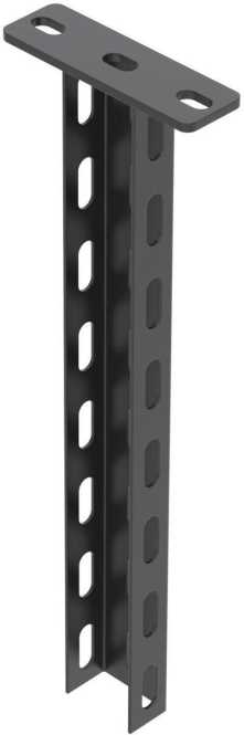 Hängestiel mit angeschweißter Kopfplatte 50x30x400 Stahl PES135 tiefschwarz 