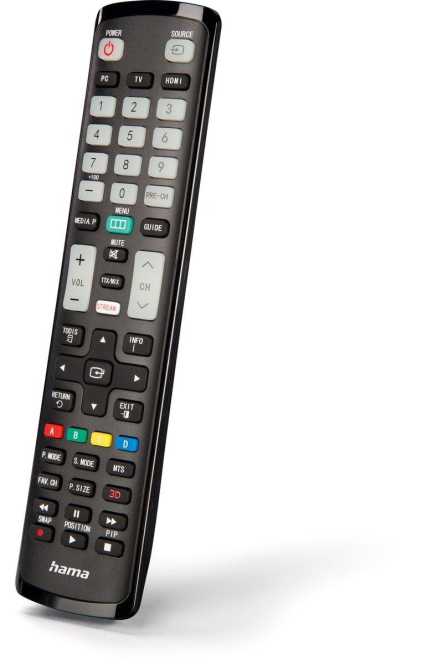 Universal-Fernbedienung für Samsung TVs IR lernfähig leuchtende Tasten 