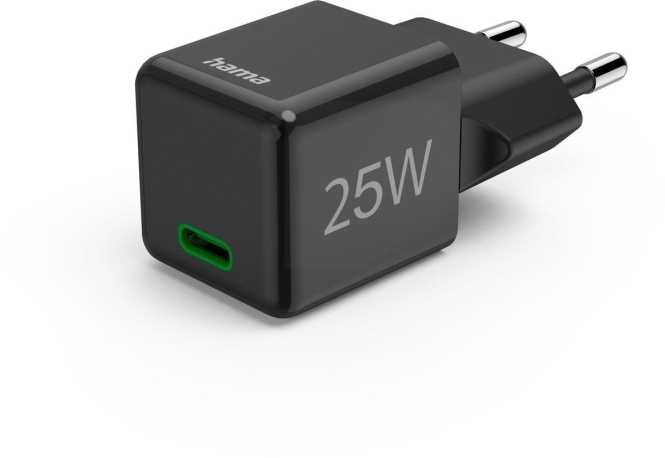 Schnellladegerät USB-C Super-Mini-Charger PD 25 W Schwarz 