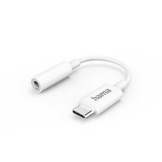 Aux-Adapter USB-C – 3,5-mm-Klinke-Buchse Weiß 