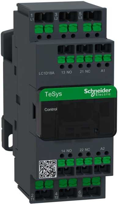 Leistungsschütz LC1D 3-polig 1S / 1Ö 7,5 kW 18 A 400 V AC3 Spule 110 VAC Snap IN 