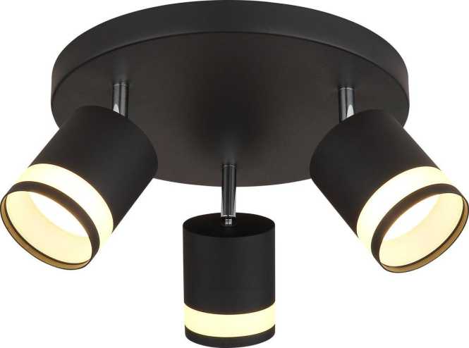 Deckenleuchte 3xGX53-LED 7W 3000K Lucero Opal schwarz 