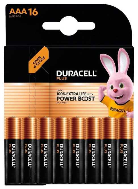 Duracell Alkaline Plus 1,5 V AAA 16er Packung 