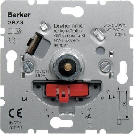 Drehdimmer NV mit Softrastung Hauselektronik 20-500 W 