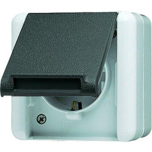 SCHUKO-Steckdose 1-fach 16 A 250 V ~ grau glänzend 