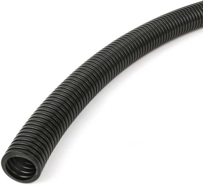 HFXP-HT25 SW biegsames Panzerrohr mittel gewellt schwarz (RAL9005) 50m 