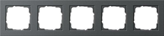 5-fach Abdeckrahmen für E2 anthrazit 