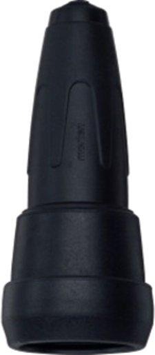 Vollgummi-SCHUKO-Kupplung mit Schnappkragen schwarz 