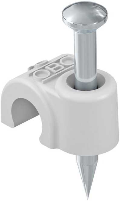 ISO-Nagel-Clip 9mm L35 PP lichtgrau RAL 7035 