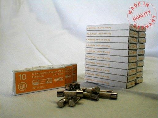 G-Sicherung mittelträge 5x20mm 250V 6,3A 
