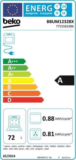 Einbauherd mit Glaskeramikkochfeld BBUM12328X 