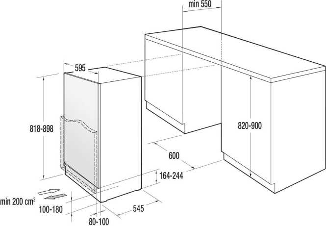 Kühlschrank mit Gefrierfach Einbau Unterbaufähig RBIU609EA1 