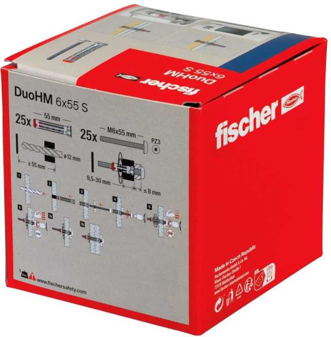 Hohlraumdübel DuoHM 6x55 S PZ 