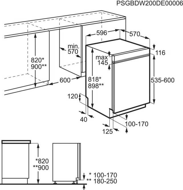 Geschirrspüler integrierbar FEB52620ZM 