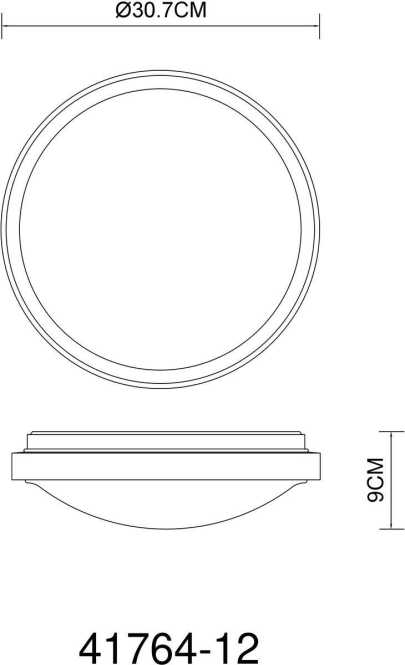 BRUNO Deckenleuchte schwarz Holz Acryl 3000-4500-6000K LED 12W CCT 