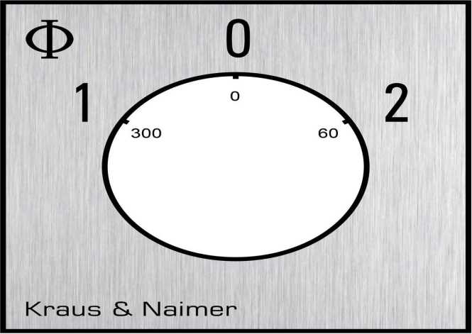 Umschalter mit 0-Stellung 1polig 60° 2-Lochbefestigung 