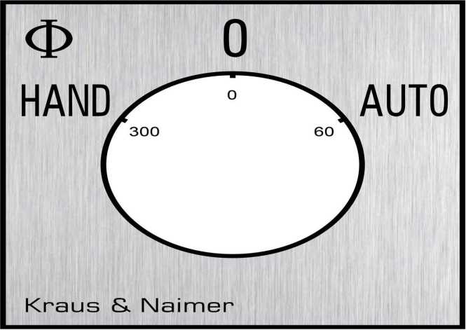 Umschalter mit 0-Stellung 1polig 60° Zentralbefestigung 16/22,5 mm 