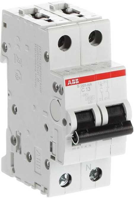 LS-Schutzschalter 2-polig 6kA C-Char 13A 2TE 