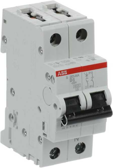 LS-Schutzschalter 2-polig 6kA B-Char 6A 2TE 