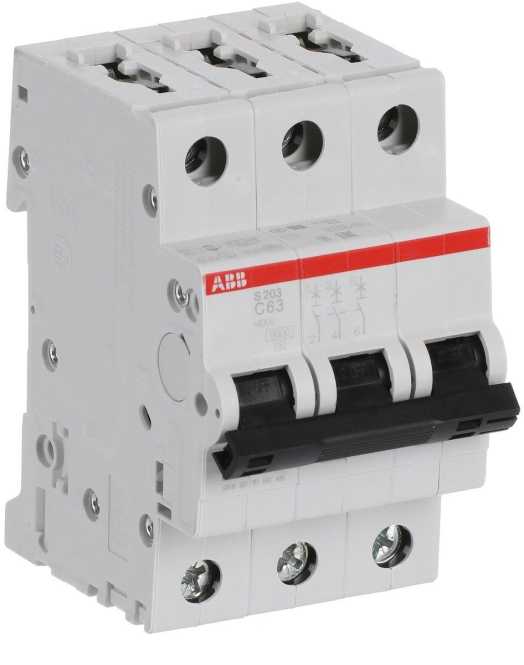 LS-Schutzschalter 3-polig 6kA /20kA C-Char 63A 3TE 