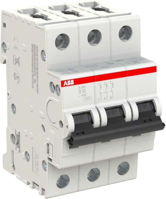 LS-Schutzschalter 3-polig 6kA /20kA D-Char 32A 3TE 