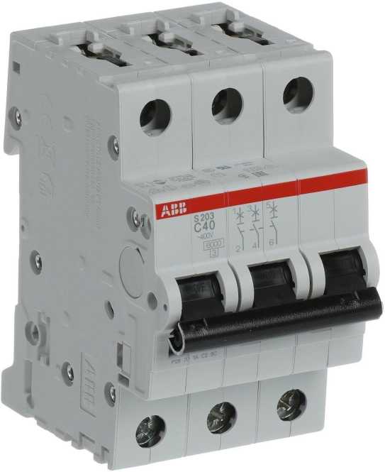 LS-Schutzschalter 3-polig 6kA /20kA C-Char 40A 3TE 