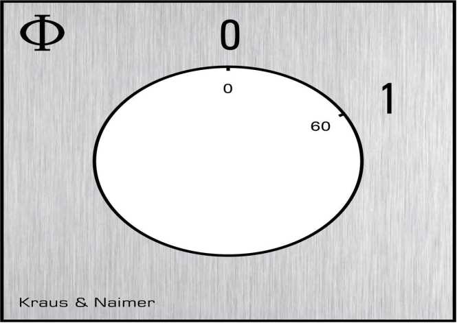 Ausschalter 1polig 60° 4-Lochbefestigung 