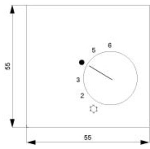 Abdeckung I-System titanweiß für Raumtemperaturregler Öffner/Wechsler 