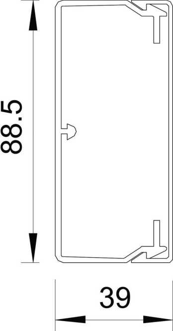 Leitungsführungskanal mit Bodenlochung 40x90 mm reinweiß 