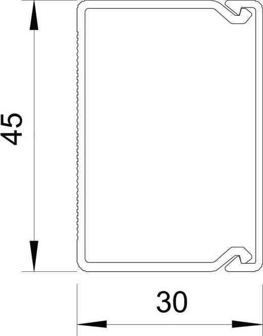 Leitungsführungskanal mit Bodenlochung 30x45 mm reinweiß 