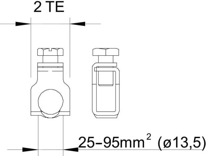 Reihenklemme für Potentialausgleichsschiene 95mm² St G 