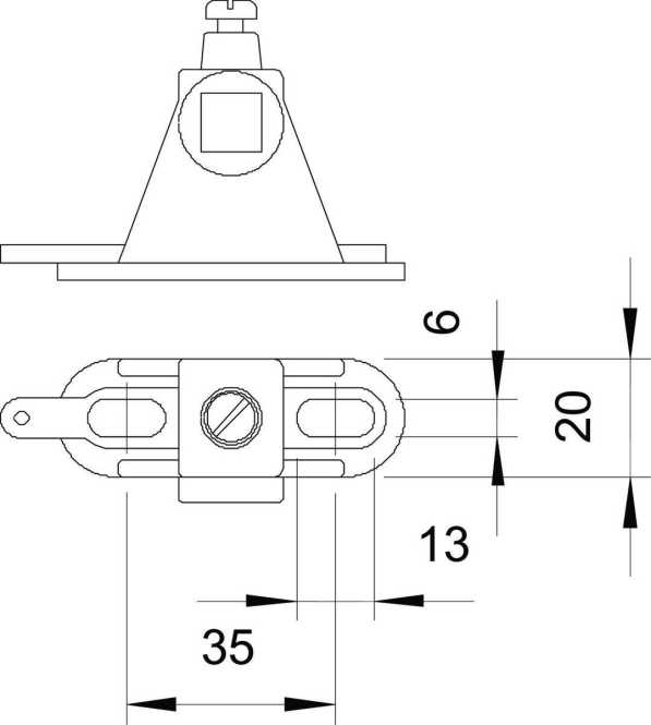 Schienenbock für Potentialausgleichsschiene PS grau 