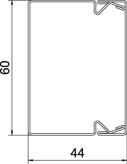 Leitungsführungskanal mit Bodenlochung 40x60 mm Stahl verzinkt 