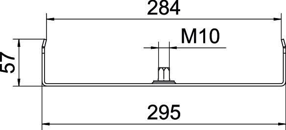 Mittenabhängung für Kabelrinne B300mm St FS 