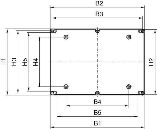 Polycarbonat-Gehäuse PK ohne Vorprägungen Deckel grau 360x254x165mm 