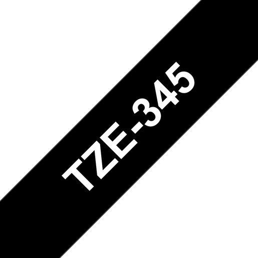 Schriftbandkassette TZe-345 weiß auf schwarz 18mm 8m 