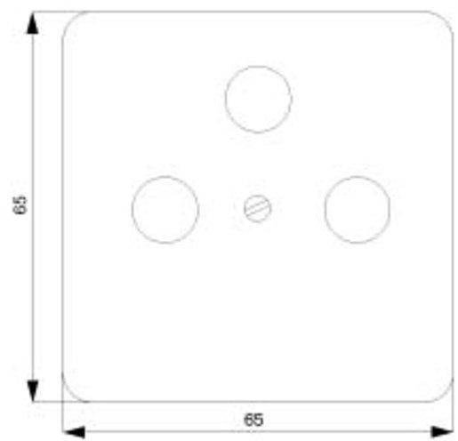 DELTA profil Abdeckplatte TV/RF/SAT 2-und 3-Loch ausbrechbar titanweiß 
