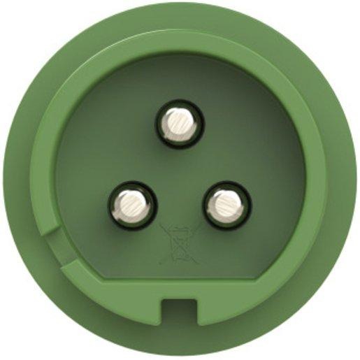 Twist Stecker 32A 3p 24/42V~ IP44 vernickelte Kontakte 