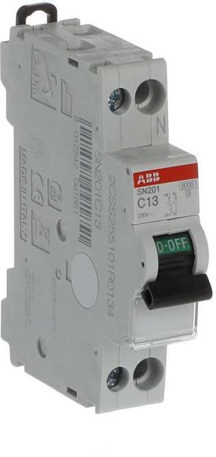 LS-Schutzschalter 1-polig 6kA C-Char 13A 2TE 