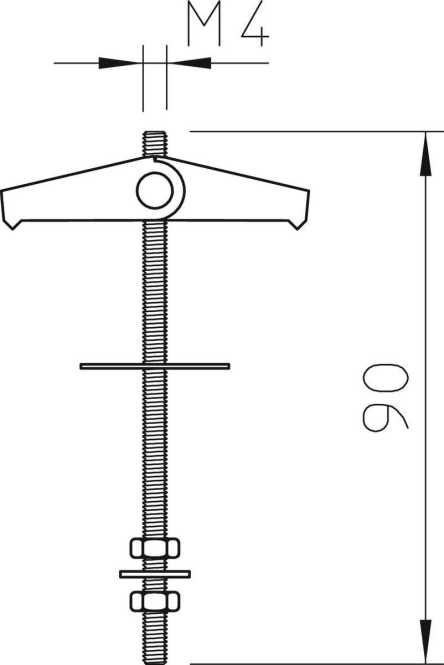 Federklappdübel M4x95mm St G 