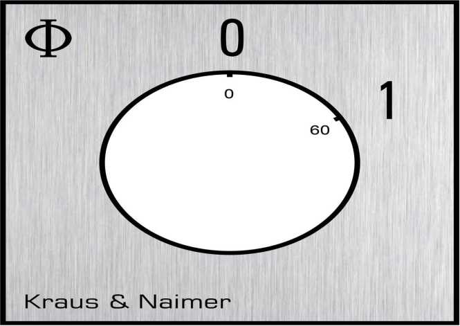 Ausschalter 2polig 60° Zentralbefestigung 16/22,5 mm 