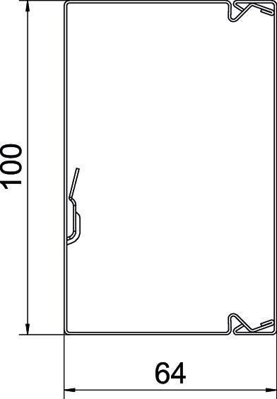 Leitungsführungskanal mit Bodenlochung 60x100 mm Stahl verzinkt 