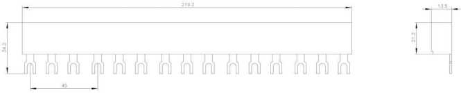 3PHAS-SAMMELSCHIENEN BGR.S0/S0 3RV1915-1DB 