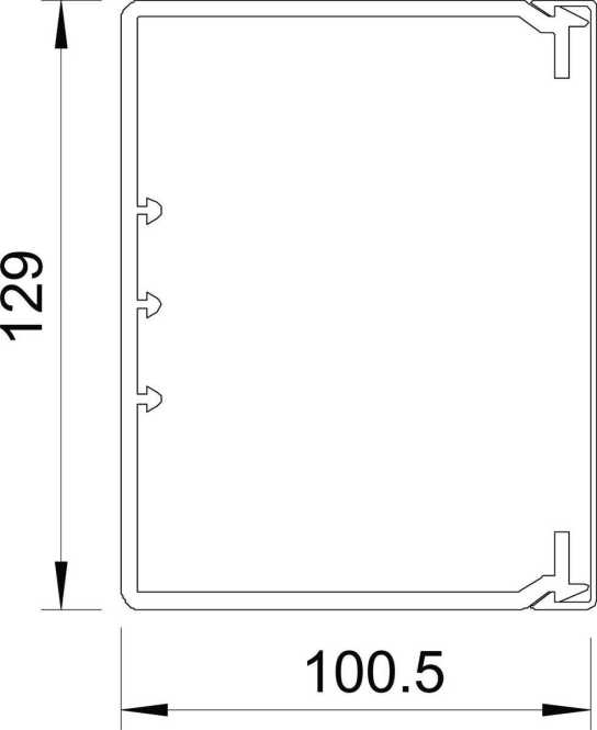Leitungsführungskanal mit Bodenlochung 100x130 mm reinweiß 